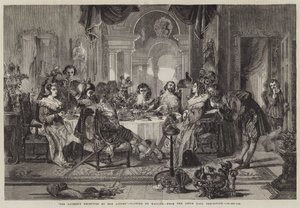 De Ontvangst van de Auteur door de Acteurs door Daniel Maclise
